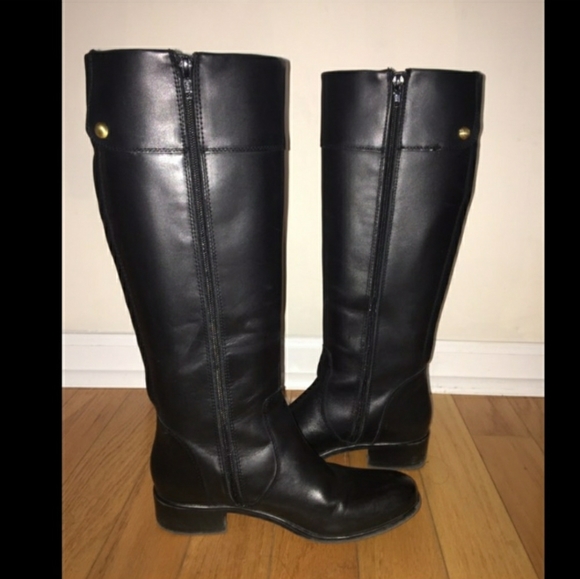 Banana Republic Sleek Black Riding Boots - Picture 5 of 7